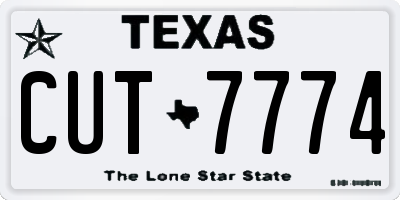 TX license plate CUT7774