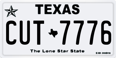 TX license plate CUT7776