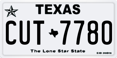 TX license plate CUT7780