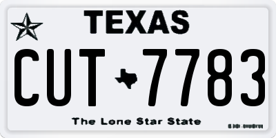 TX license plate CUT7783