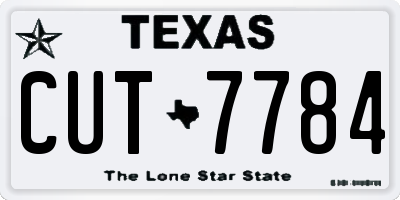 TX license plate CUT7784