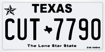TX license plate CUT7790