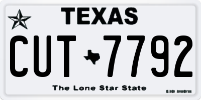 TX license plate CUT7792