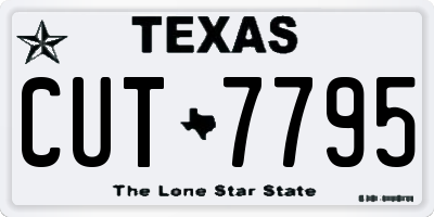 TX license plate CUT7795