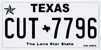 TX license plate CUT7796