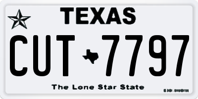 TX license plate CUT7797