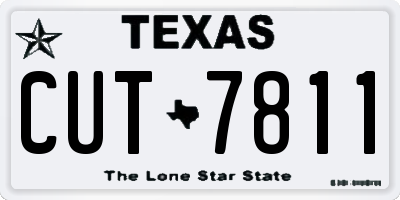 TX license plate CUT7811