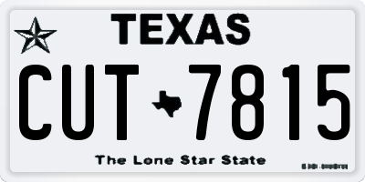 TX license plate CUT7815