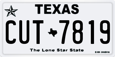 TX license plate CUT7819