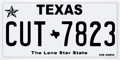 TX license plate CUT7823