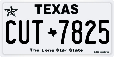 TX license plate CUT7825