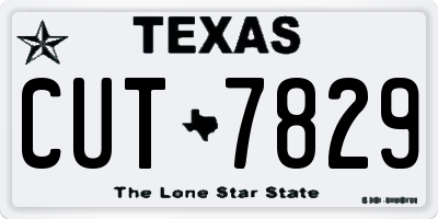 TX license plate CUT7829