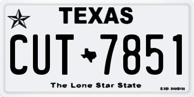 TX license plate CUT7851