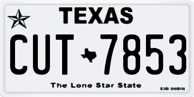 TX license plate CUT7853