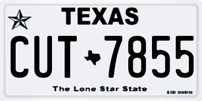 TX license plate CUT7855