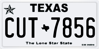 TX license plate CUT7856