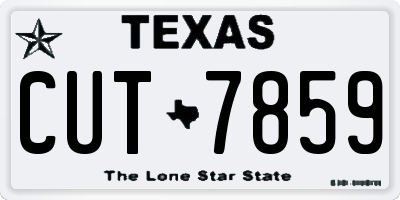 TX license plate CUT7859