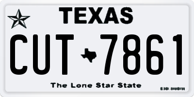 TX license plate CUT7861