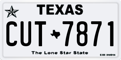 TX license plate CUT7871