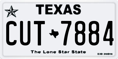 TX license plate CUT7884