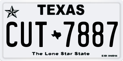 TX license plate CUT7887