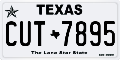 TX license plate CUT7895