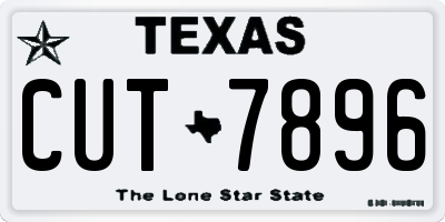 TX license plate CUT7896