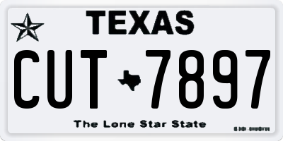 TX license plate CUT7897
