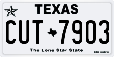 TX license plate CUT7903