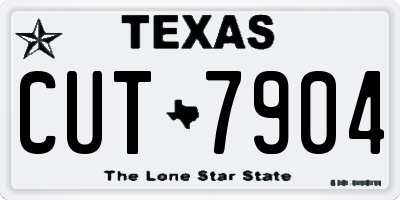 TX license plate CUT7904