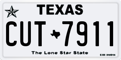 TX license plate CUT7911
