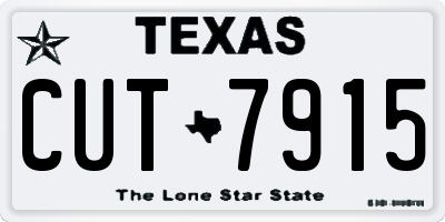 TX license plate CUT7915