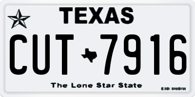 TX license plate CUT7916