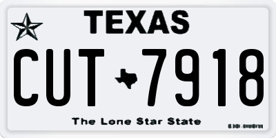 TX license plate CUT7918