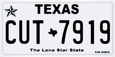 TX license plate CUT7919