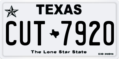 TX license plate CUT7920