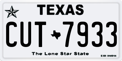 TX license plate CUT7933