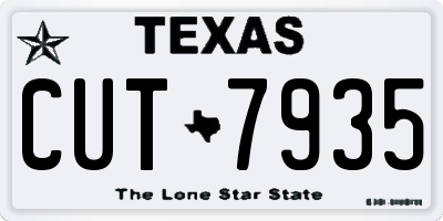 TX license plate CUT7935