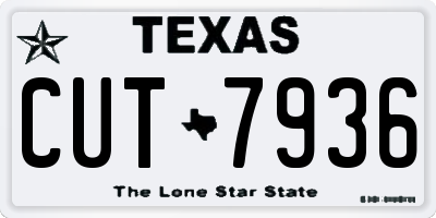 TX license plate CUT7936