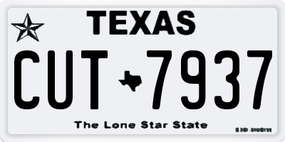 TX license plate CUT7937