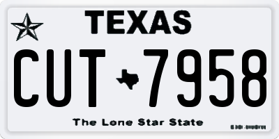 TX license plate CUT7958