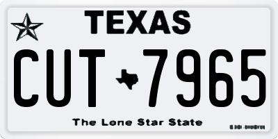 TX license plate CUT7965