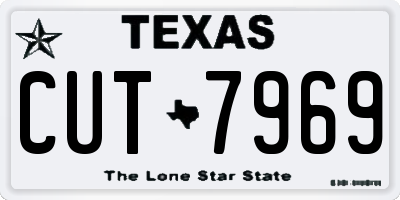 TX license plate CUT7969