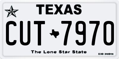 TX license plate CUT7970