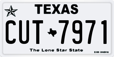TX license plate CUT7971