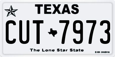 TX license plate CUT7973