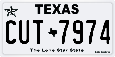 TX license plate CUT7974