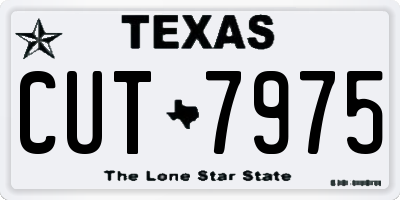 TX license plate CUT7975