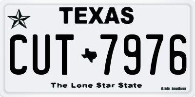 TX license plate CUT7976