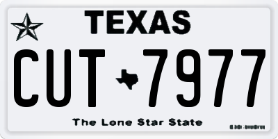 TX license plate CUT7977